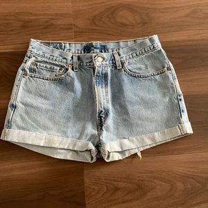 Vintage Levi’s 505 denim cut off shorts
